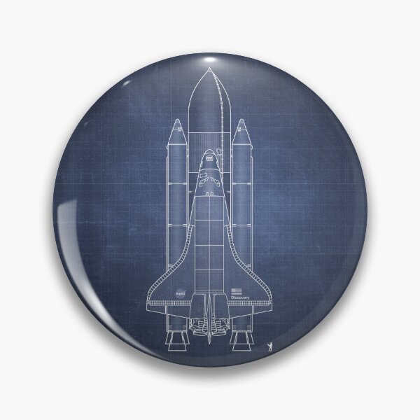 Item preview, Space Shuttle Blueprint in High Resolution (dark blue)  designed and sold by RyansWorkshop.