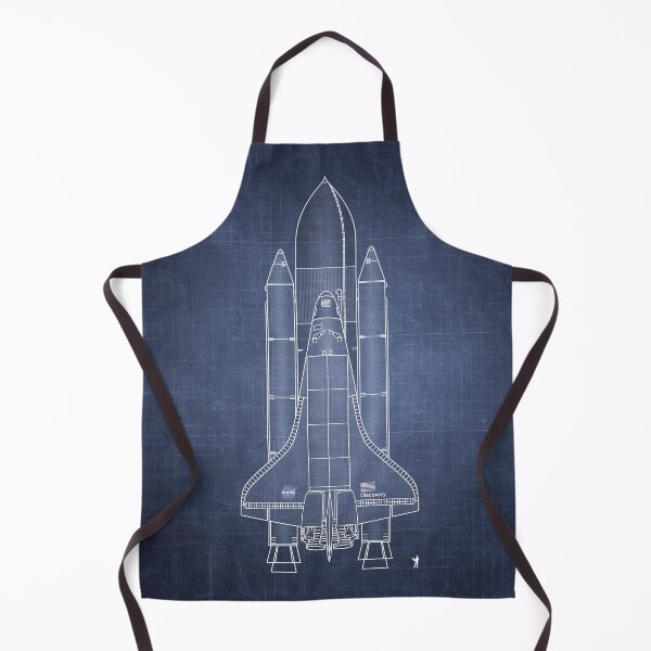 Item preview, Space Shuttle Blueprint in High Resolution (dark blue)  designed and sold by RyansWorkshop.