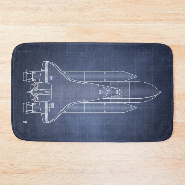 Item preview, Space Shuttle Blueprint in High Resolution (dark blue)  designed and sold by RyansWorkshop.