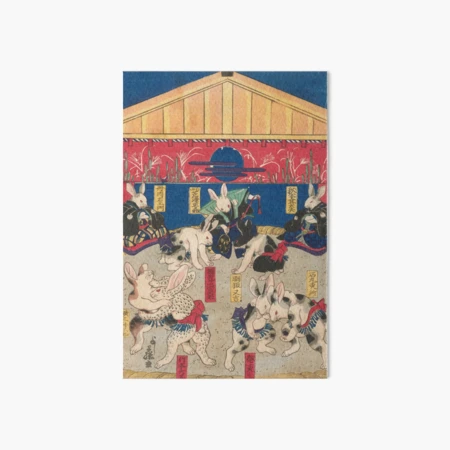 ヴァイスシュヴァルツ Japan Rabbit Rabbit Sumo Tournament - Utagawa Yoshifuji Japanese Ukiyo
