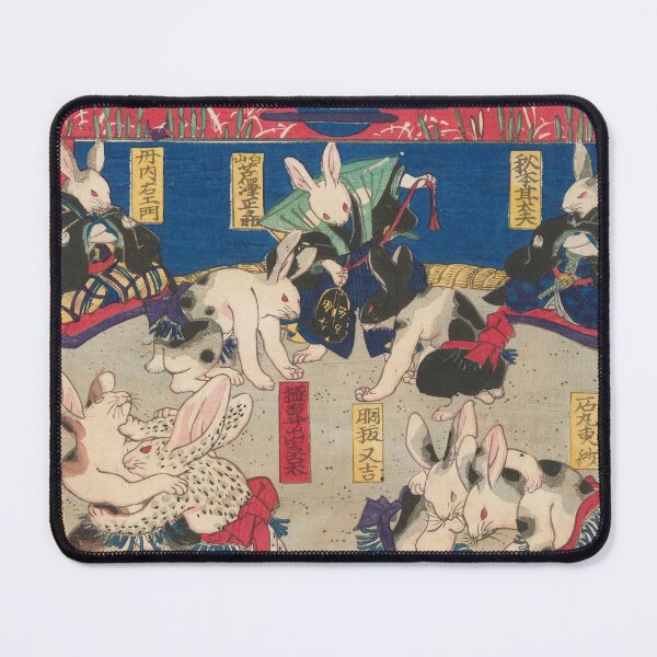 Item preview, Rabbit Sumo Tournament - Utagawa Yoshifuji Japanese Ukiyo Print designed and sold by Onodera.
