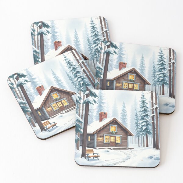 Item preview, Winter cabin in the woods designed and sold by Blob-central.