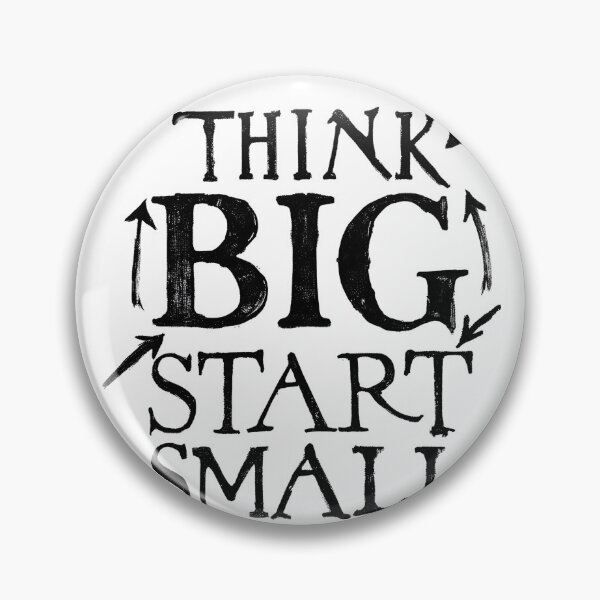 Item preview, Motivational Quote: Think Big, Start Small Typography Design designed and sold by Creative88Art.