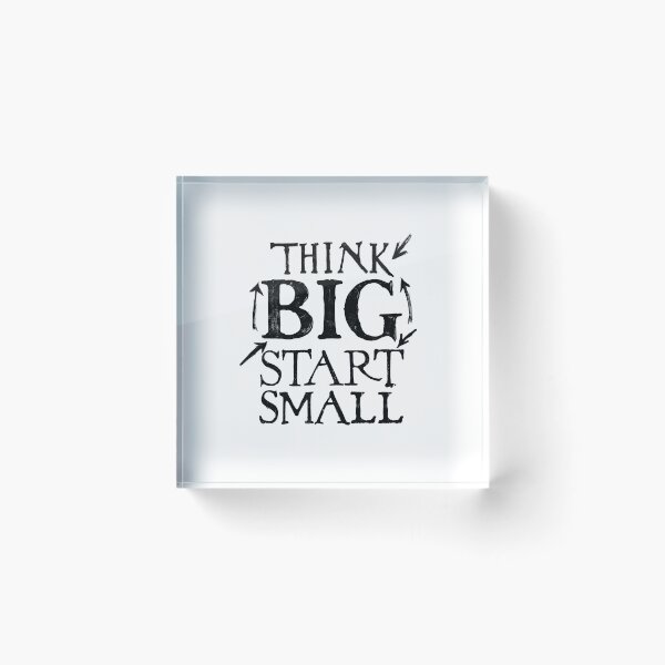 Item preview, Motivational Quote: Think Big, Start Small Typography Design designed and sold by Creative88Art.