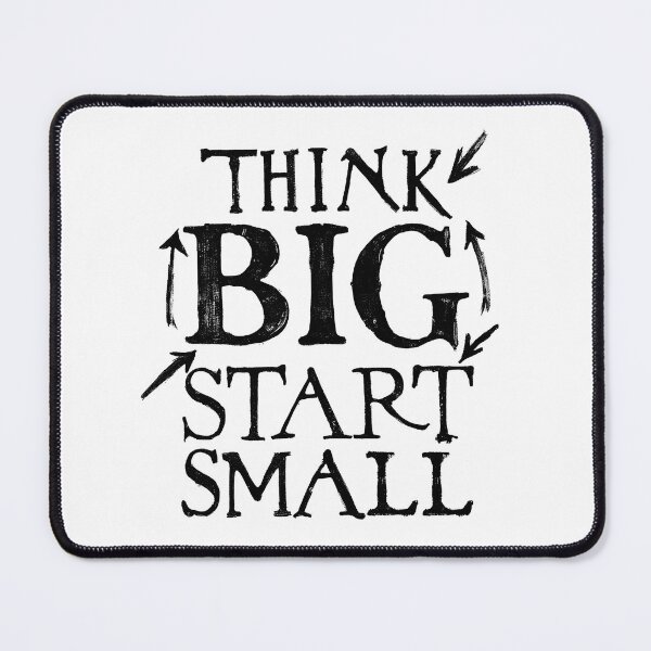 Item preview, Motivational Quote: Think Big, Start Small Typography Design designed and sold by Creative88Art.
