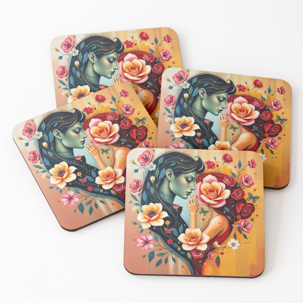 Item preview, Quantum Love: Hearts and Flowers in Abstract Fusion designed and sold by 0penvimark.
