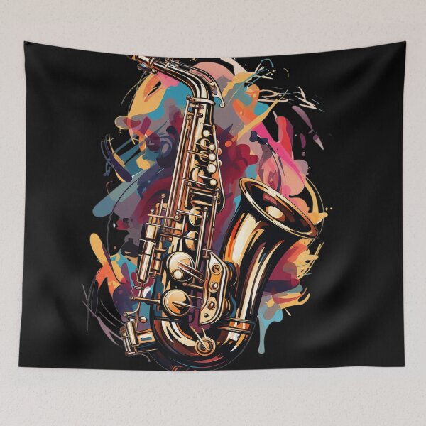 Item preview, Alto saxophone vibrates with music designed and sold by DotLineColor.