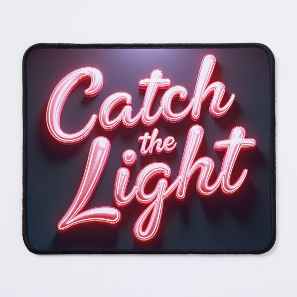 Item preview, Catch The Light Neon Sign Against Dark Background designed and sold by Creative88Art.