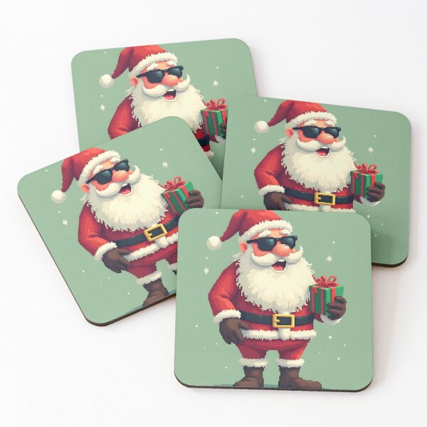 Item preview, Santa Claus pixel art retro  Christmas design designed and sold by gallleriaworld.