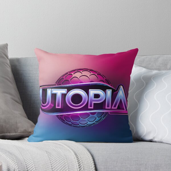 Item preview, Vibrant Futuristic Utopia Text with Abstract Colorful Background designed and sold by Creative88Art.