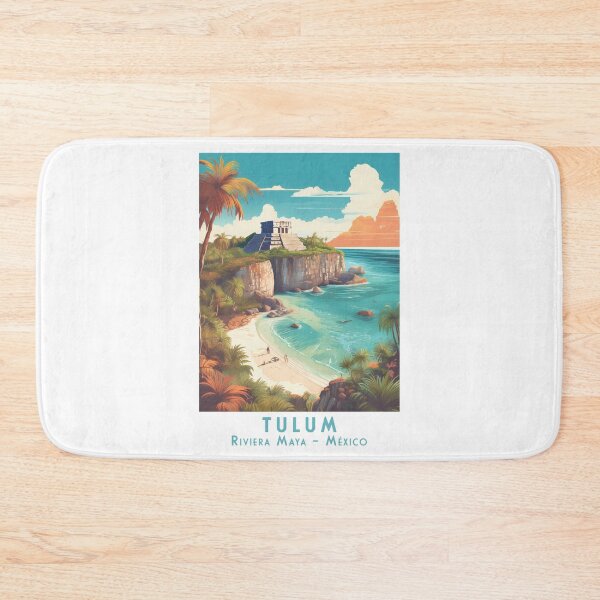 Item preview, Vintage Retro Travel Poster: Tulum – Cliff Paradise of the Riviera Maya, Mexico designed and sold by pod24.
