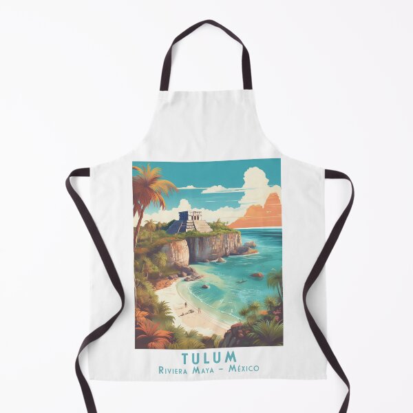 Item preview, Vintage Retro Travel Poster: Tulum – Cliff Paradise of the Riviera Maya, Mexico designed and sold by pod24.