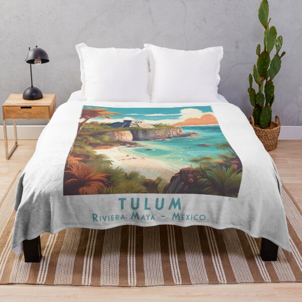 Item preview, Vintage Retro Travel Poster: Tulum – Cliff Paradise of the Riviera Maya, Mexico designed and sold by pod24.