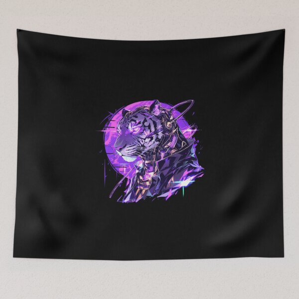 Item preview, Cyber Black Tiger // Black Tiger // Cool Animal // Cyber Animal // Animal Art // Animal Warrior // Animal Cute Art // Gaming Aesthetic stickers designed and sold by SMARTKIT  DESIGNAGENCY.