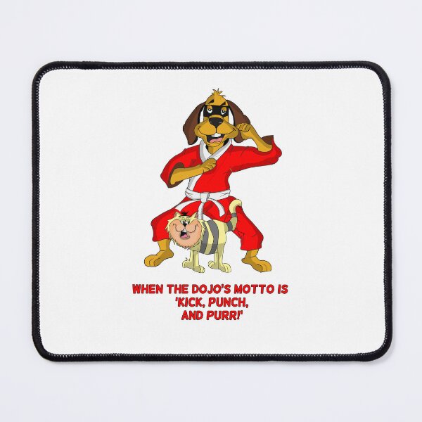 Item preview, dojo's motto is 'Kick, punch, and purr designed and sold by retrotoonz.