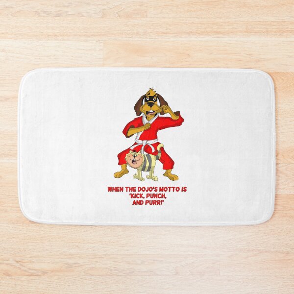 Item preview,  dojo's motto is 'Kick, punch, and purr designed and sold by retrotoonz.