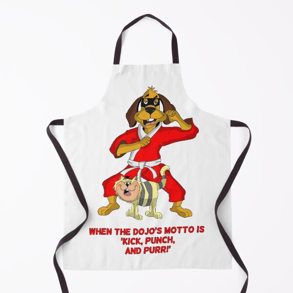 Item preview, dojo's motto is 'Kick, punch, and purr designed and sold by retrotoonz.