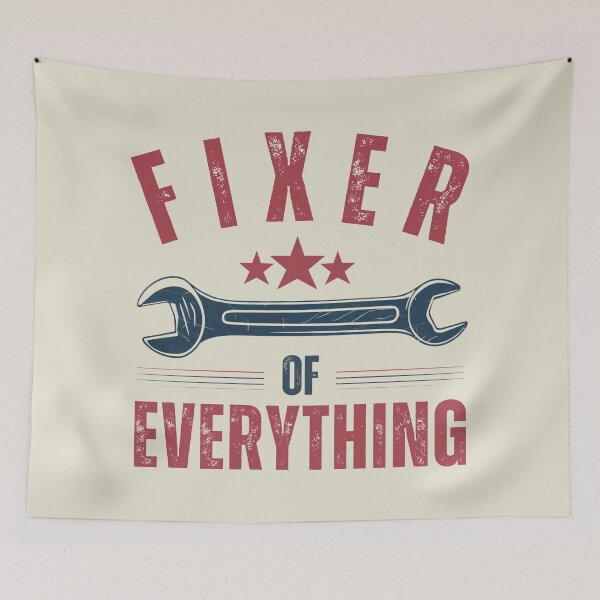 Item preview, Fixer of Everything Tool Enthusiast Funny Surgeon Funny Engineer Funny Mechanic Father`s Day  Vintage Style designed and sold by Anniko Art Studio.