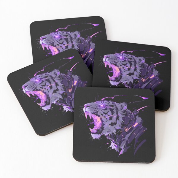 Artikelvorschau, Cyber Black Tiger / / Schwarzer Tiger / / Cooles Tier / / Cyber-Tier / / Tierkunst / / Tierkrieger / / Niedliche Tierkunst / / Ästhetische Gaming-Aufkleber entworfen und verkauft von SMARTKIT DESIGNAGENCY.