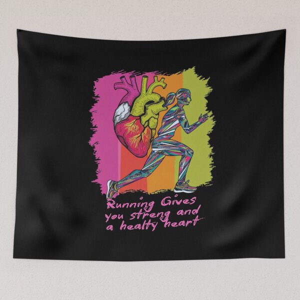 Item preview, Running Gives You Streng And A Healty Heart - Motivational T-shirt For Runners And Athletes designed and sold by Creomix.