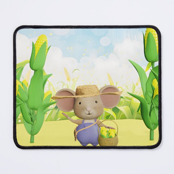 Item preview, Stylized Cute 3D Mouse Corn Farmer designed and sold by Anicue.