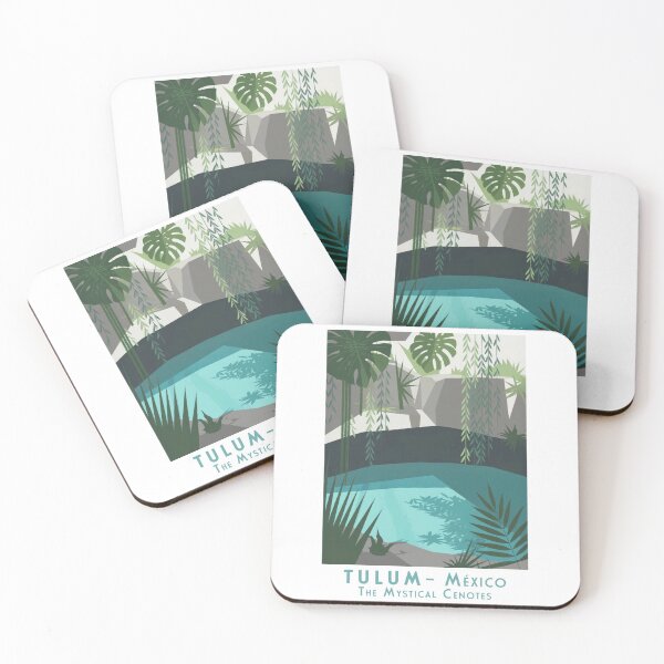 Item preview, Minimalist Mystical Cenotes of Tulum – Retro Travel Poster, Mexico designed and sold by pod24.
