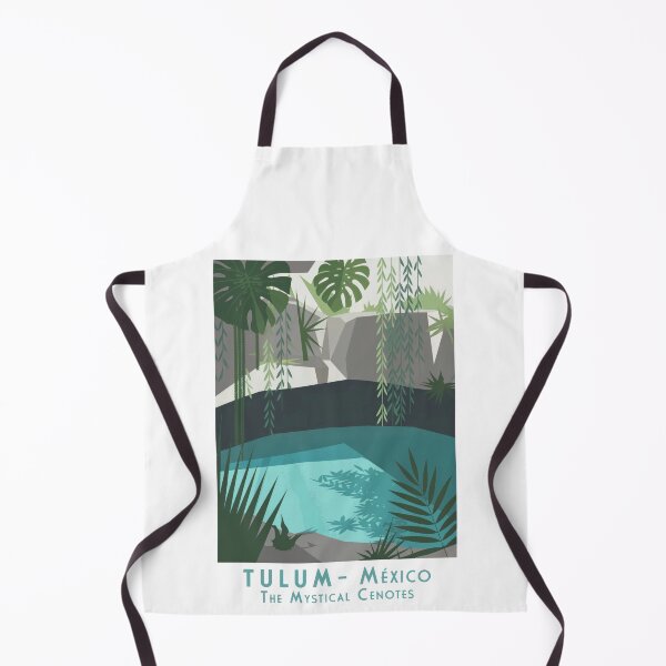 Item preview, Minimalist Mystical Cenotes of Tulum – Retro Travel Poster, Mexico designed and sold by pod24.