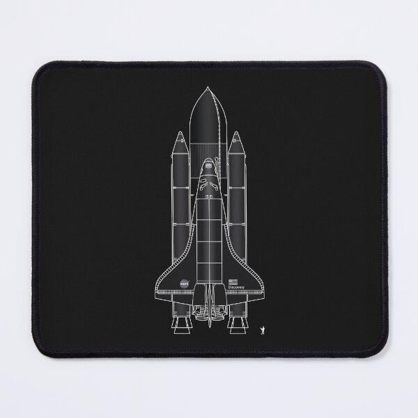 Item preview, Space Shuttle Blueprint in High Resolution (all black) designed and sold by RyansWorkshop.