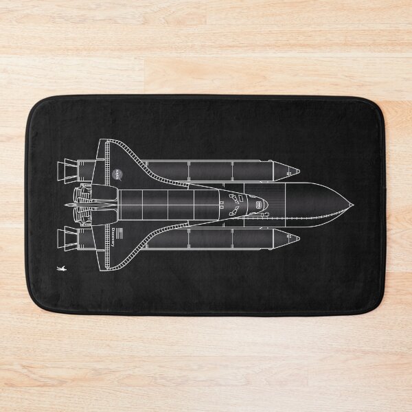 Item preview, Space Shuttle Blueprint in High Resolution (all black)  designed and sold by RyansWorkshop.