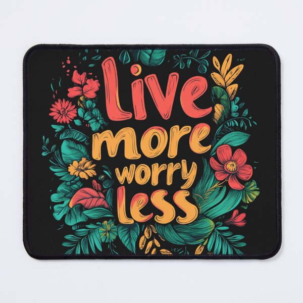 Item preview, Live More Worry Less | T-Shirt designed and sold by NicolasGlowArt.
