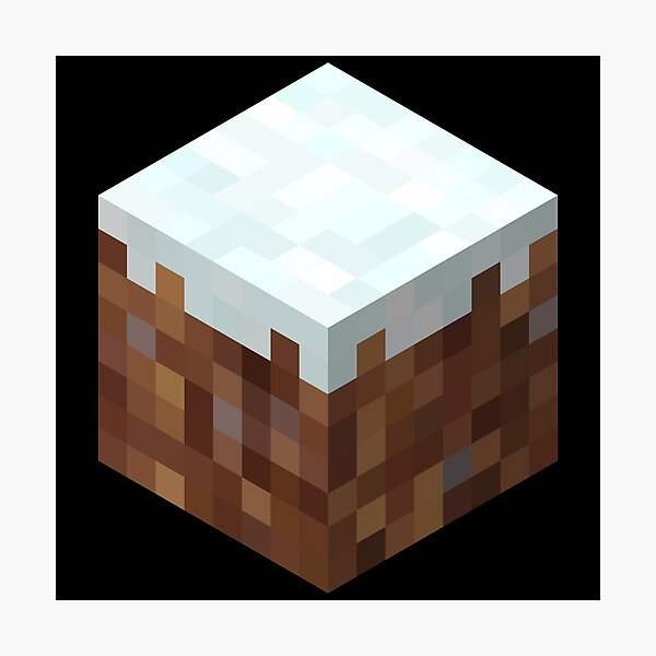 Item preview, Snow Block Minecraft Block Icon designed and sold by Kubala Designs.