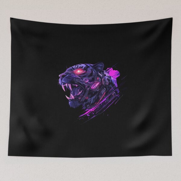 Item preview, Cyber Black Tiger // Black Tiger // Cool Animal // Cyber Animal // Animal Art // Animal Warrior // Animal Cute Art // Gaming Aesthetic stickers designed and sold by SMARTKIT  DESIGNAGENCY.