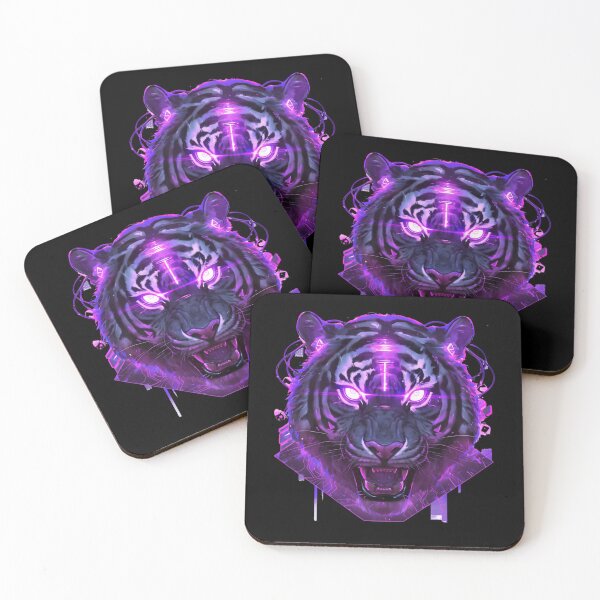 Artikelvorschau, Cyber Black Tiger / / Schwarzer Tiger / / Cooles Tier / / Cyber-Tier / / Tierkunst / / Tierkrieger / / Niedliche Tierkunst / / Ästhetische Gaming-Aufkleber entworfen und verkauft von SMARTKIT DESIGNAGENCY.