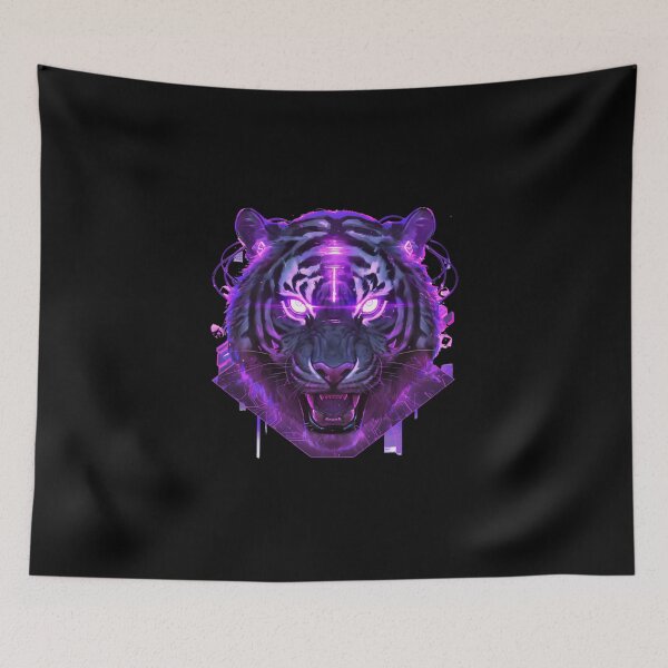 Item preview, Cyber Black Tiger // Black Tiger // Cool Animal // Cyber Animal // Animal Art // Animal Warrior // Animal Cute Art // Gaming Aesthetic stickers designed and sold by SMARTKIT  DESIGNAGENCY.