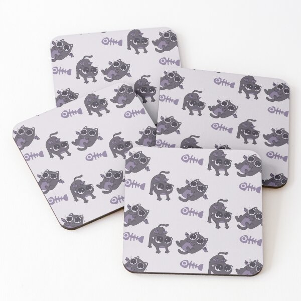 Item preview, Purple bat cat pattern designed and sold by loulou-artifex.