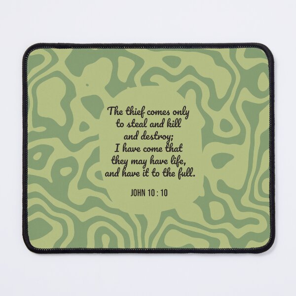 Item preview, John 10 : 10 - Thief comes - Bible passage designed and sold by JF Designs.