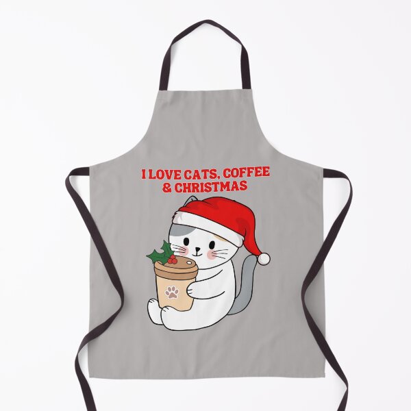 Item preview, I love cats, coffee and Christmas designed and sold by BigfeetLittlepaws.
