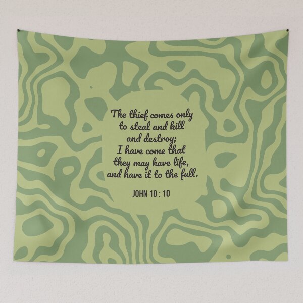 Item preview, John 10 : 10 - Thief comes - Bible passage designed and sold by JF Designs.