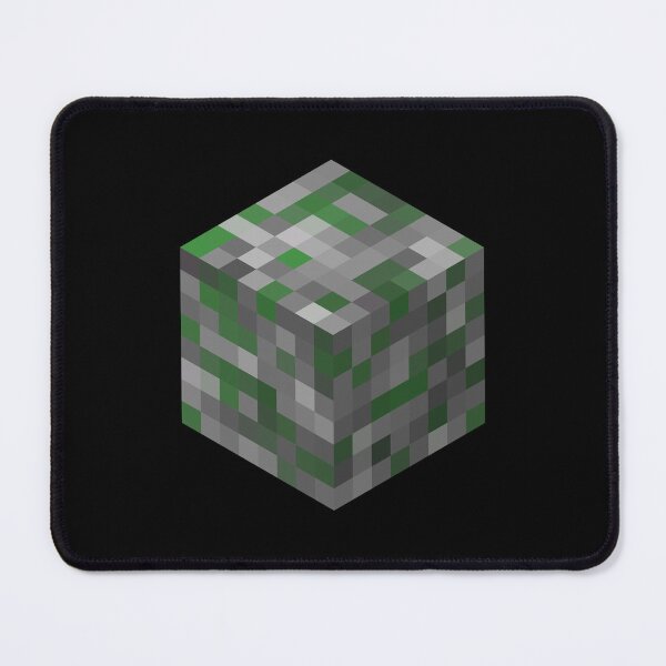 Item preview, Mossy Cobblestone Block Minecraft Block Icon designed and sold by Kubala Designs.