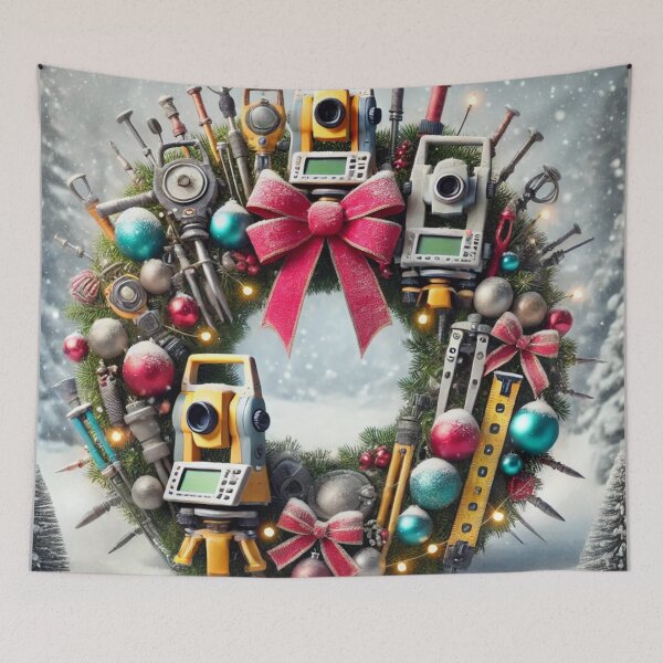 Item preview, Surveyor’s Christmas Wreath designed and sold by JDGeoShop.