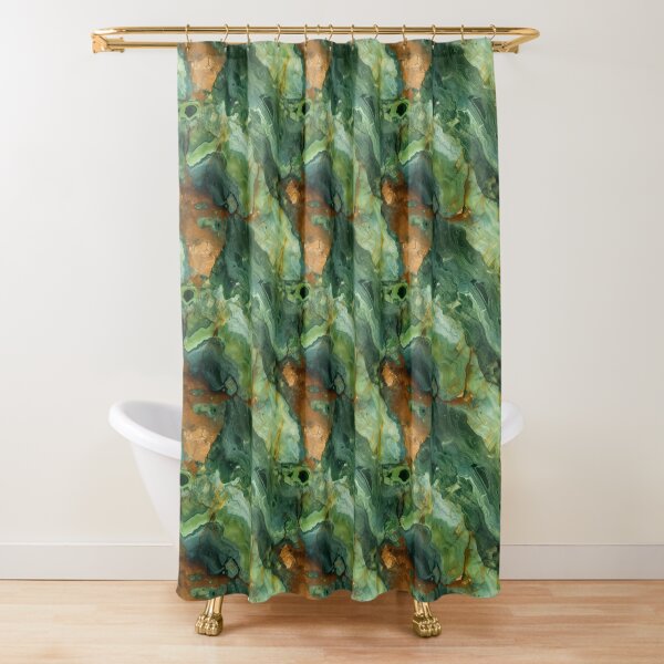 Natural Agate Stone Shower Curtain, Healing store Stones Decor, Bathroom Decor, Bath Curtain