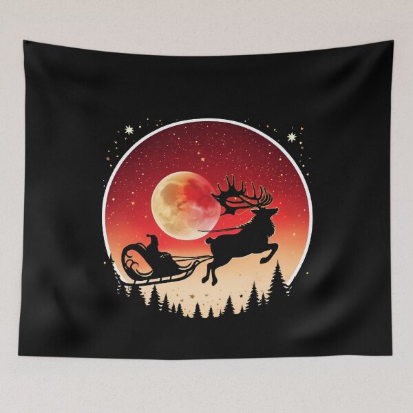 Item preview, Santa's Sleigh on Futuristic Night Sky designed and sold by ChicTrendz.