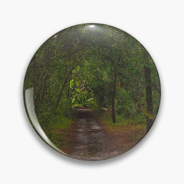 Item preview, A narrow dirt path winds through a dense forest, with trees arching overhead to form a natural canopy designed and sold by EyezWatchin.