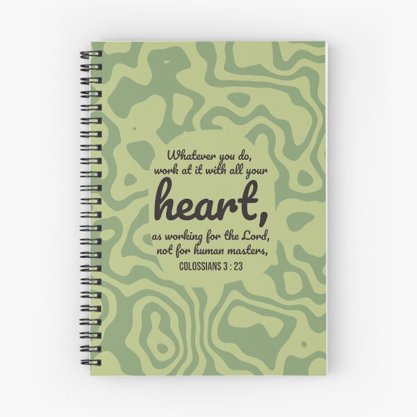 Item preview, Colossians 3 : 23 - Work with all your heart - Bible passage designed and sold by JF Designs.