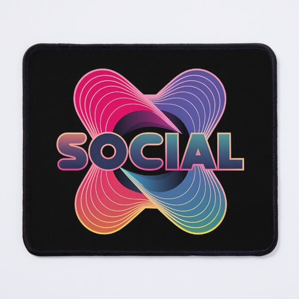 Item preview, Colorful Abstract Design Featuring the Word Social in Bold Letters designed and sold by Creative88Art.