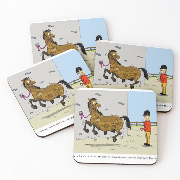 Item preview, Funny Horse Greetings Card - Carried Away With The Clippers designed and sold by Luckystepho.