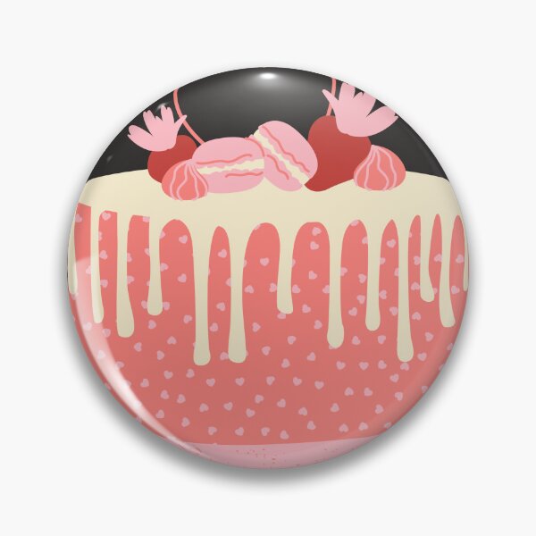 Item preview, Pink Themed cake Sticker Strawberries and Hearts designed and sold by SimplyPsycho.