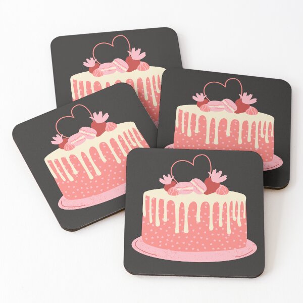 Item preview, Pink Themed cake Sticker Strawberries and Hearts designed and sold by SimplyPsycho.