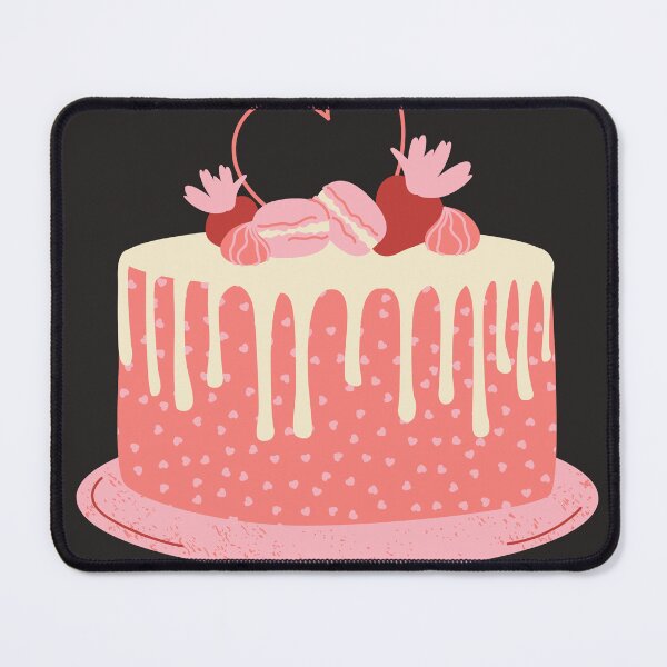 Item preview, Pink Themed cake Sticker Strawberries and Hearts designed and sold by SimplyPsycho.