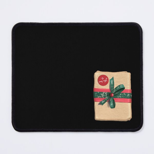 Item preview, Festive gift package with kraft paper, red and green bow, and a sticker with the number 24 - Perfect for Christmas, Advent calendars and festive decorations designed and sold by Nadja Leutloff.